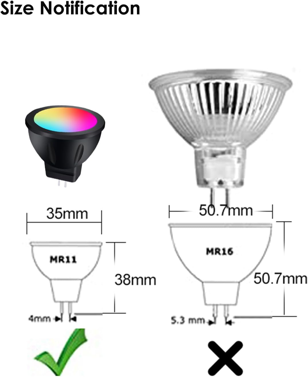 MR11 Color Changing LED Bulbs GU4 RGB MR11 LED Bulb 12V 3W Bi-Pin Base Lights Warm White+ 15 RGB Colors for Landscape Lighting Home Decoration (4 Bulbs, 1 Remote)