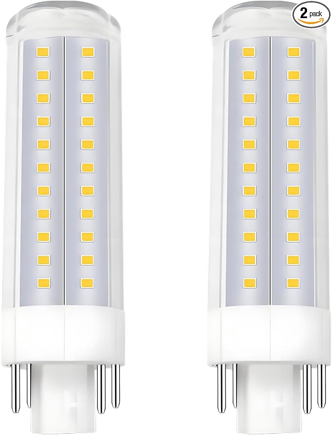 G24Q LED Bypass GX24 4-Pin Base LED Bulb 10W 120V 4000K, Compatible with GX24Q-1/GX24Q-2/GX24Q-3, 18W/23W CFL Replacement for Kitchen Downlight, Natural White, 4-Count (Must Remove Ballast)