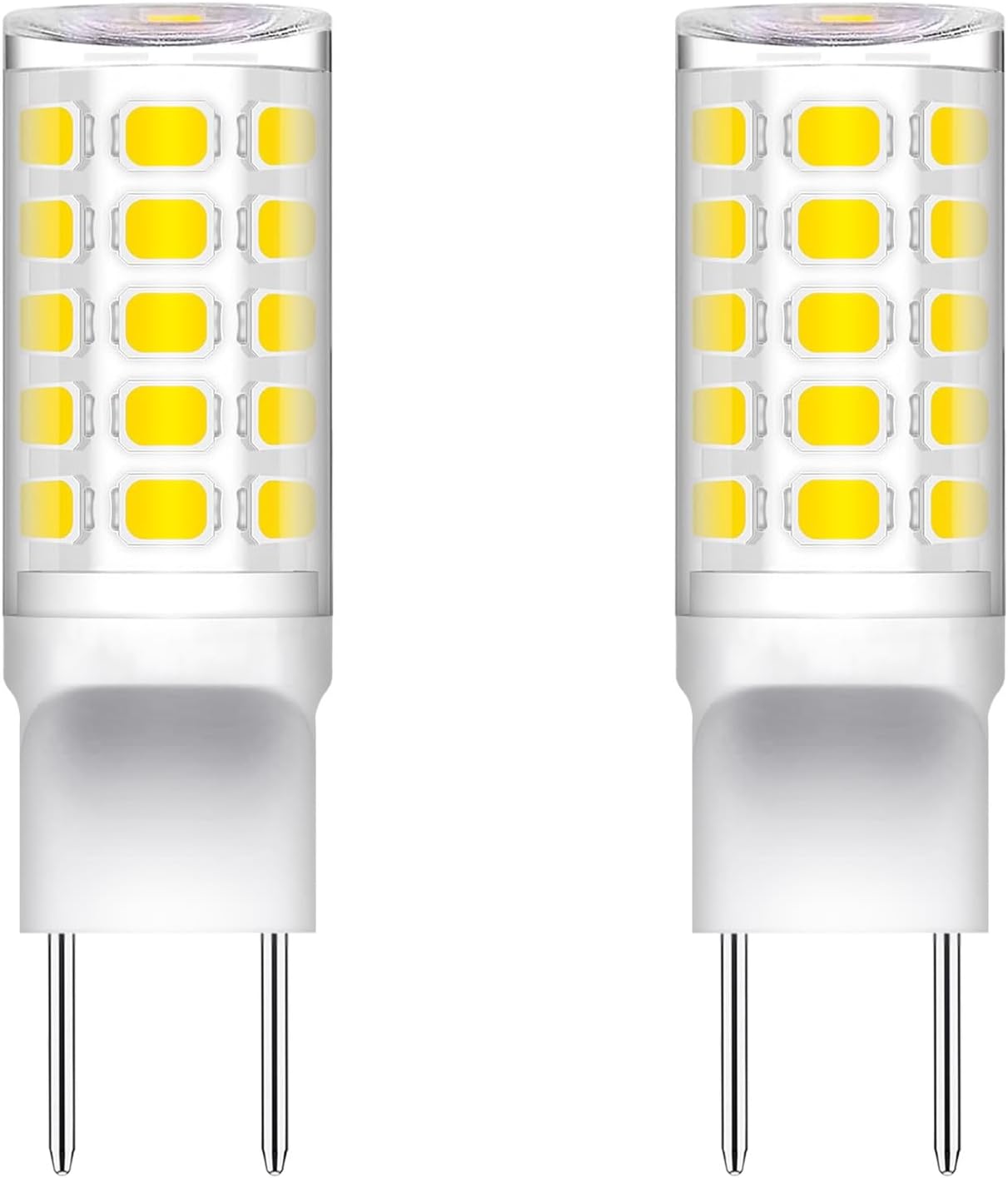 Upgraded Glass Microwave Light Bulbs Under Hood, G8 LED Bulb for LG Samsung GE Microwave Light Bulb GY8.6 Bi-Pin Base, 4W 120V Replace WB08X10057 WB08X10051 Warm White 2-Count