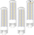 G24Q LED Bypass GX24 4-Pin Base LED Bulb 10W 120V 4000K, Compatible with GX24Q-1/GX24Q-2/GX24Q-3, 18W/23W CFL Replacement for Kitchen Downlight, Natural White, 4-Count (Must Remove Ballast)