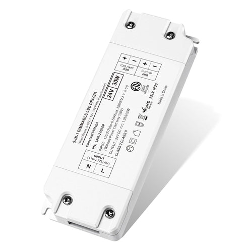 24V Dimmable LED Driver for led Lights Triac ELV/MLV 60W 120VAC to 24VDC Power Supply for Lutron & Leviton Switch Dimmable Strip Light Transformer Flicker Free Dimming ETL Listed