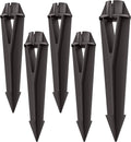 Landscape Lighting Stakes 1/2 NPT Female Thread Landscape Light Stakes Replacement 8 2/3" Length 2" Diameter with Side Wire Way for Easy Installation, 5-Count