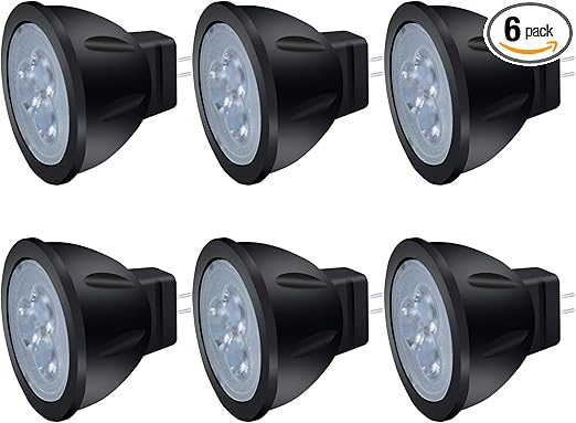 MR11 LED Bulb Landscape Light Bulbs, GU4 LED Bulb 12V 3W 2700K MR11 Landscape Light Bulbs for Low Voltage Landscape Lighting, Die-Cast Aluminum Lamp Cup, Non-Dimmable 2-Count