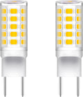 Upgraded Glass Microwave Light Bulbs Under Hood, G8 LED Bulb for LG Samsung GE Microwave Light Bulb GY8.6 Bi-Pin Base, 4W 120V Replace WB08X10057 WB08X10051 Warm White 2-Count