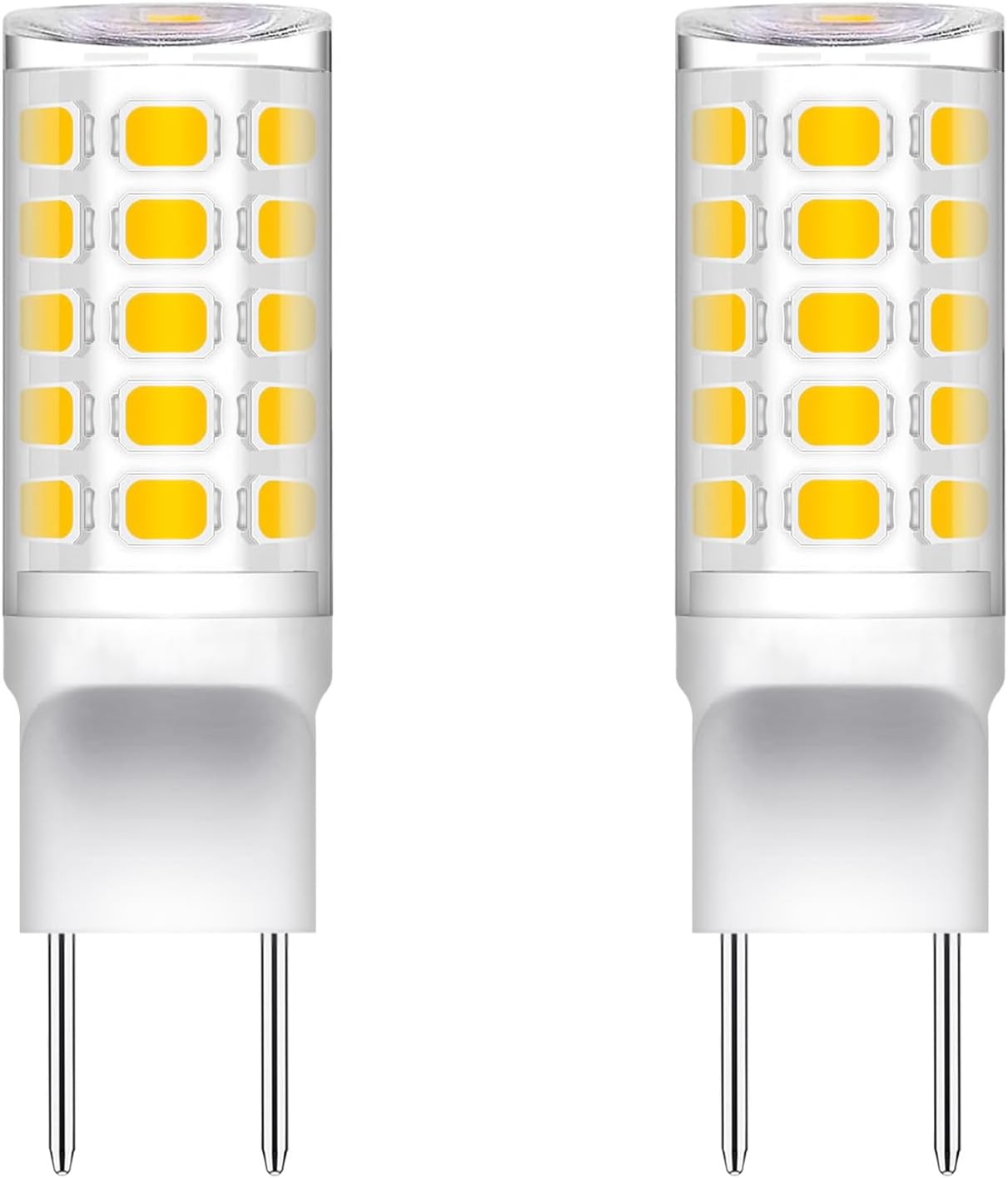 Upgraded Glass Microwave Light Bulbs Under Hood, G8 LED Bulb for LG Samsung GE Microwave Light Bulb GY8.6 Bi-Pin Base, 4W 120V Replace WB08X10057 WB08X10051 Warm White 2-Count