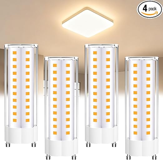 GU24 LED Bulb 5000K Daylight T2 Mls18guww GU24 LED Light Bulb 1600lm 120V Replace CFL Twist-in 2 Prong 18W 23W Fluorescent Light 100W Incandescent Replacement 4-Count