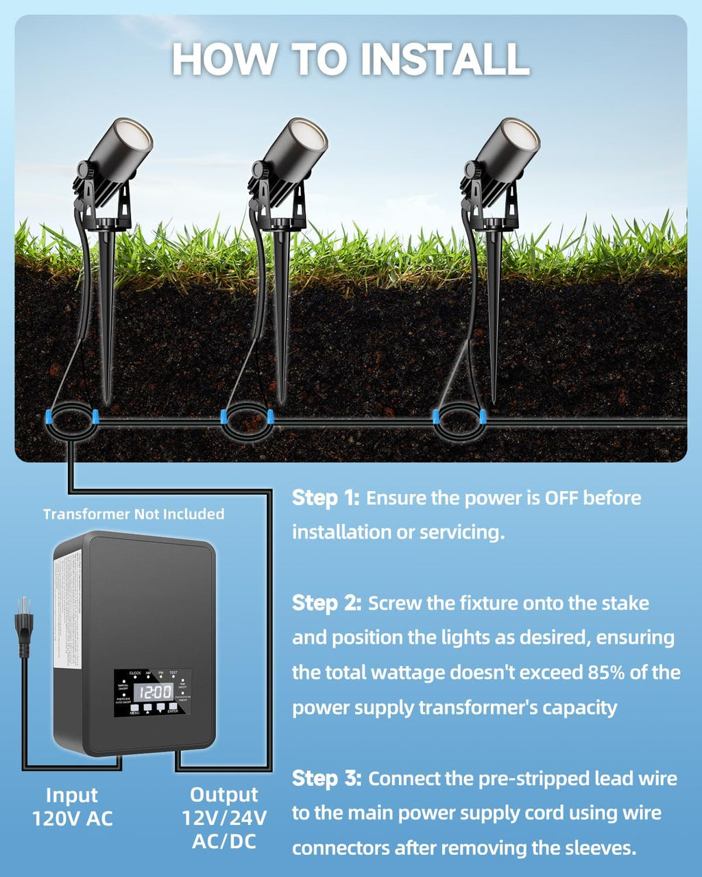 Outdoor Mini Spotlights, MR11 LED Bulb 12V Low Voltage Landscape Spotlight 2W 200lm, 2700K Warm White IP65 Waterproof Aluminum Light Fixture, 1 1/4" Short Head 4-Count