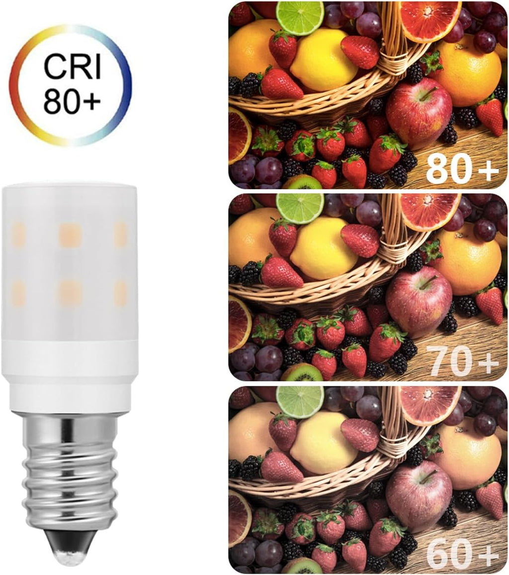 Dryer Light Bulb 120V 10W 15W Replacement, 10 Watt Equivalent WE05X20431 WP22002263 Appliance Bulb E12 Candelabra Base, 2W 200lm Not Dimmable Daylight White 2-Count
