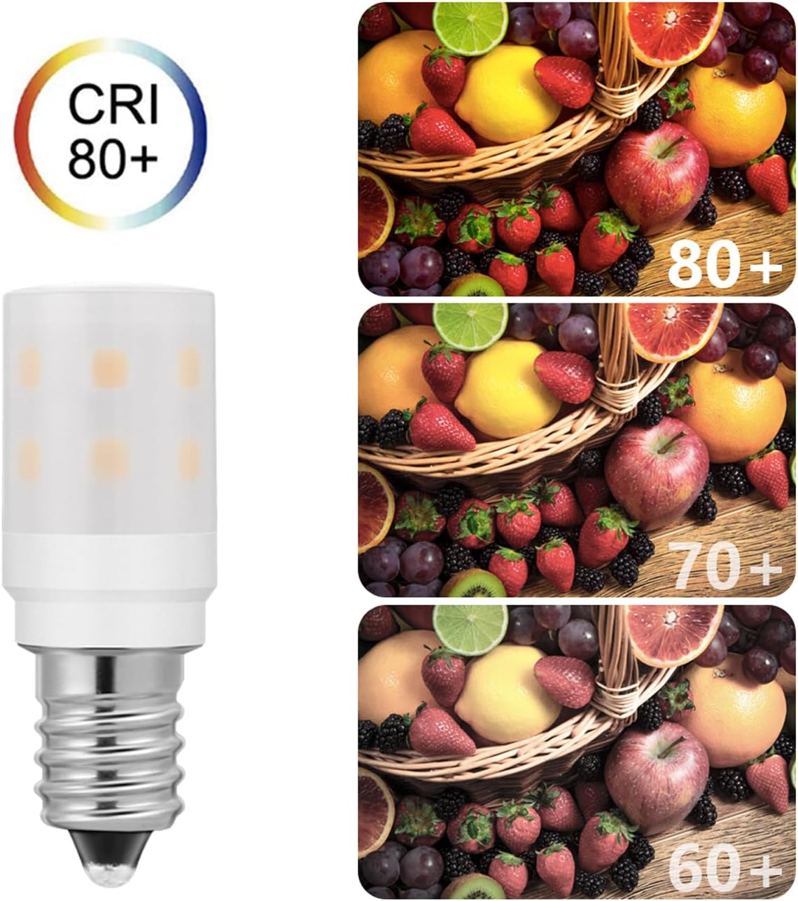 Dryer Light Bulb 120V 10W 15W Replacement, 10 Watt Equivalent WE05X20431 WP22002263 Appliance Bulb E12 Candelabra Base, 2W 200lm Not Dimmable Daylight White 2-Count