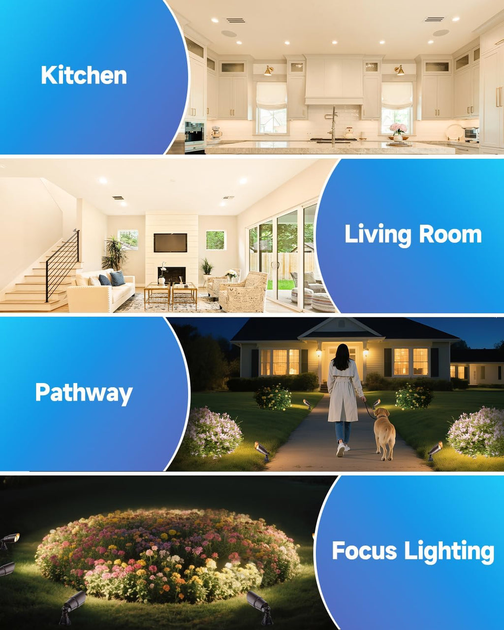 MR16 LED Bulb Dimmable, MR16 LED Bulb 2700K Dimmable 5W Warm White 12V 45W Halogen Lights Equivalent, Low Voltage Spotlight Gu5.3 Bulbs 40° Beam Angle 6-Pack