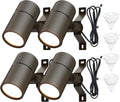 Landscape Down Lighting Low Voltage Spot Lights Outdoor LED Wall Mounted Low Voltage Tree Lights Cast Aluminum Free 5W MR16 LED Bulb Stainless Steel Mounting Bracket 2-Count