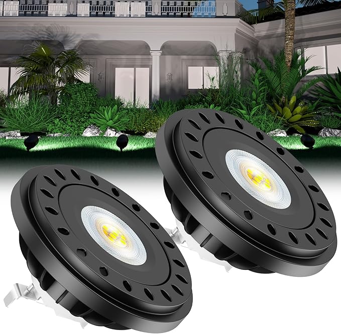 PAR36 LED Bulb 12V - 24V 10W IP67 PAR36 LED Landscape Bulb 2700K 850lm 75W/50W Traditional Low Voltage Landscape Spotlight Replacement G53 Base Flood Light/RV/Track Light Warm White 2-Pack